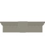 73 5/8"W x 6"H Classic Dentil Crosshead, Fade-Resistant Vinyl