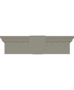 33 5/8"W x 6"H Classic Dentil Crosshead, Fade-Resistant Vinyl