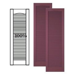 Custom Vinyl Louvered Shutters w/ Full Louver