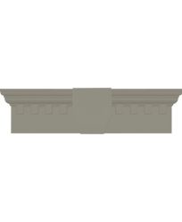 73 5/8"W x 6"H Classic Dentil Crosshead, Fade-Resistant Vinyl
