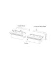 43 5/8"W x 6"H J-Channel Back-Plate