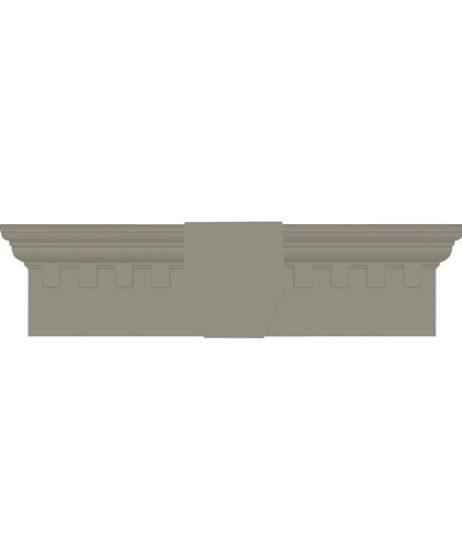 65 5/8"W x 6"H Classic Dentil Crosshead, Fade-Resistant Vinyl