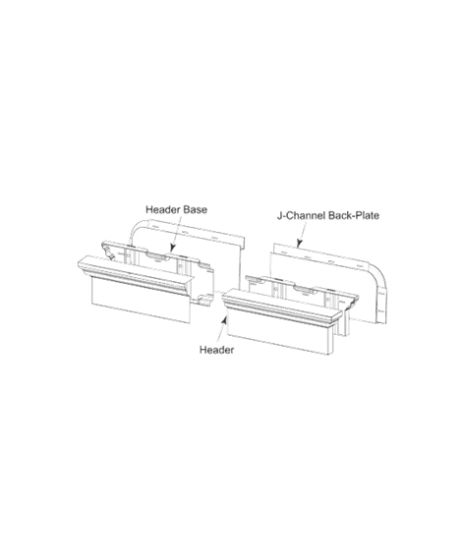 73 5/8"W x 6"H J-Channel Back-Plate